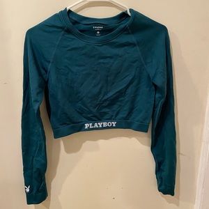 PacSun long sleeve playboy workout top